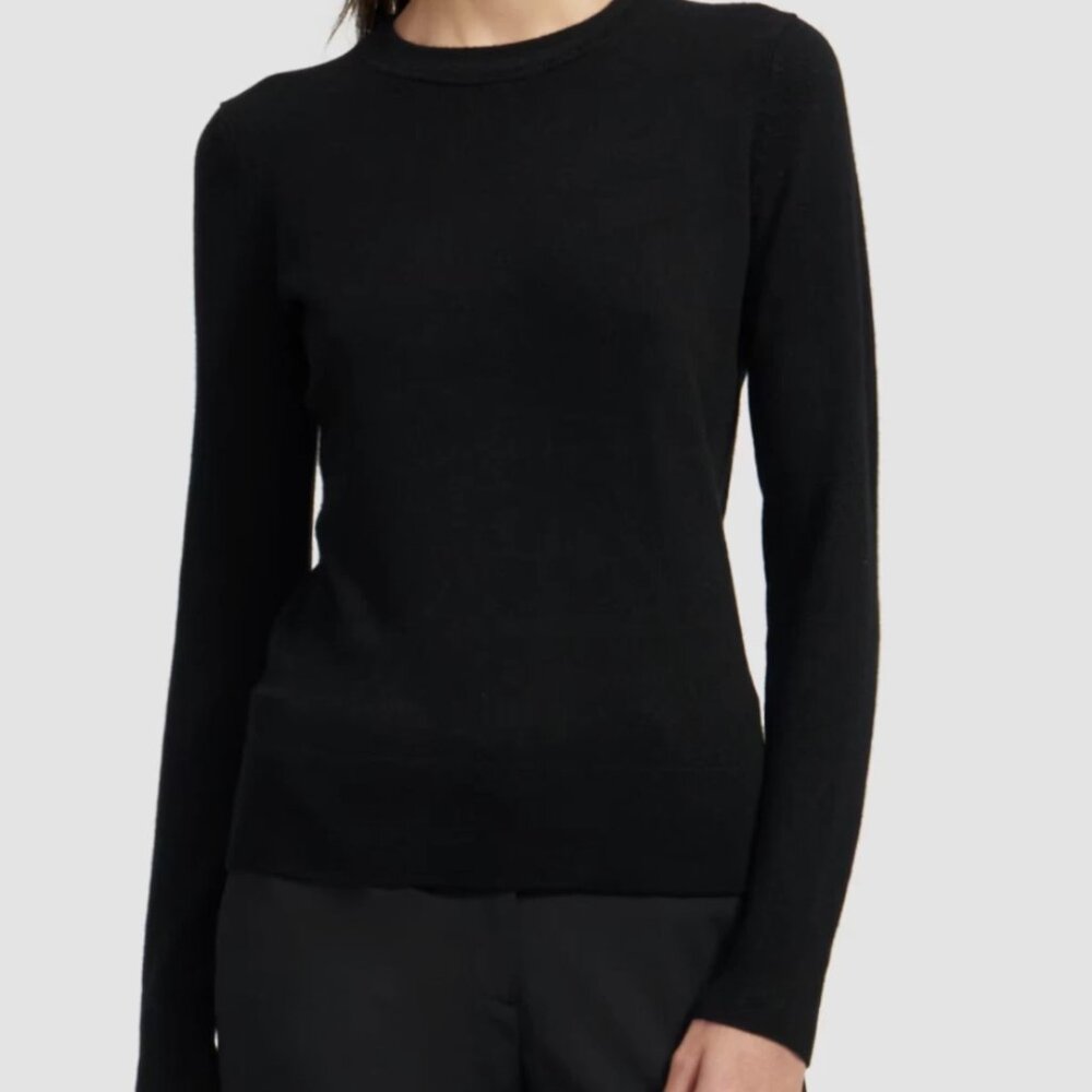 Theory Women's Black Kaylenna Cashmere Crewneck Sweater